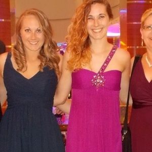 Size 4 Purple one-shoulder formal / prom dress